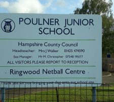 Poulner Junior School Sign